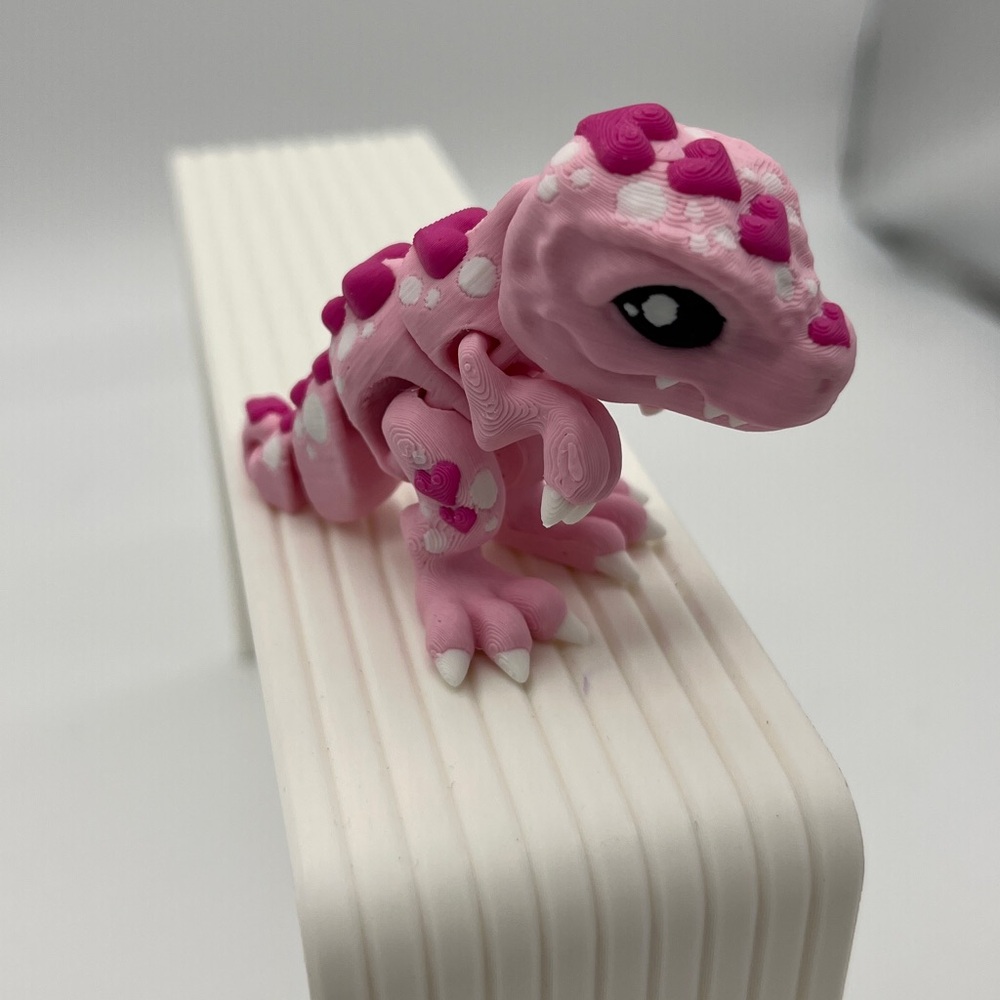 3D printed Heart T-Rex 4” Fidget Toy Fun Collectible Stress Re…
